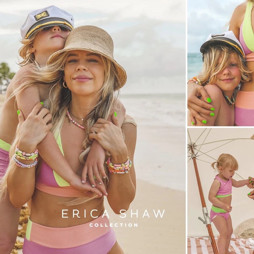 NWT 🩷mommy & son🩷
Infamous Swim x Erica Shaw bikini & matching toddler trunk - Picture 4 of 11